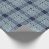 Kariert Blau und Gelb Geschenkpapier (Ecke)