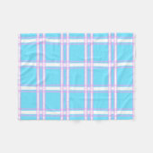 Kariert Blau und Rosa Fleecedecke (Vorderseite (Horizontal))