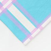 Kariert Blau und Rosa Fleecedecke (Ecke)