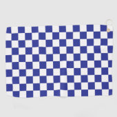 Kariert Blau und Weiß Golfhandtuch (Horizontal)