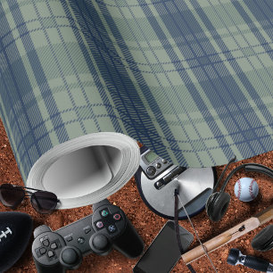 Kariert-blaues grünes Maskulinpapier Geschenkpapier