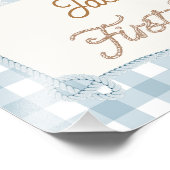 Kariert Blue First Rodeo Herzlich willkommen Gebur Fotodruck (Ecke)