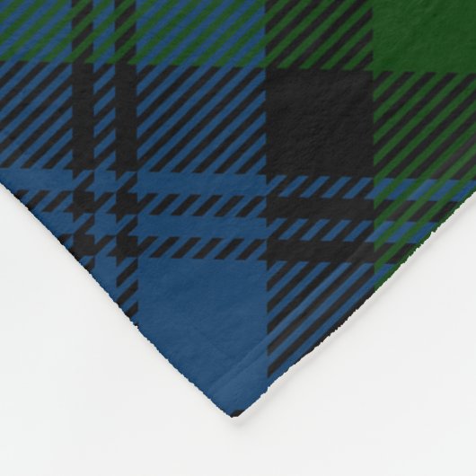 Kariert Blue Green Karo Campbell Military Tartan Fleecedecke (Ecke)