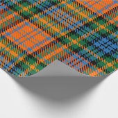 Kariert Blue Orange Green Clan Murray Tartan Geschenkpapier (Ecke)