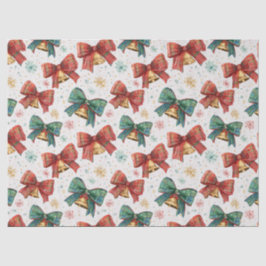 Kariert Bows Bells Retro Weihnachten Seidenpapier