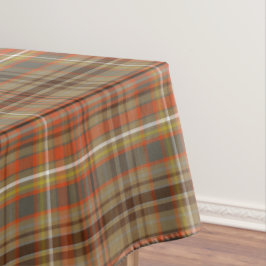 Kariert-braune Orangengraue Farbe im Herbst Weiß a Tischdecke