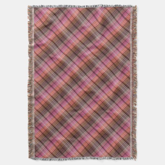 KARIERT . Braunrosa kariert. Decke (Vorderseite Vertikal)