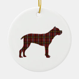 Kariert Cane Corso Weihnachtsbaum Keramik Ornament