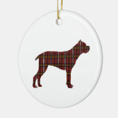 Kariert Cane Corso Weihnachtsbaum Keramik Ornament (Links)