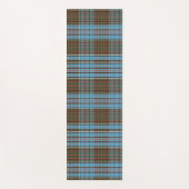 Kariert Clan Anderson Aquamarin Karo Tartan Yogamatte (Vorderseite)