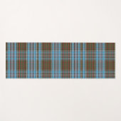 Kariert Clan Anderson Aquamarin Karo Tartan Yogamatte (Vorderseite (Horizontal))