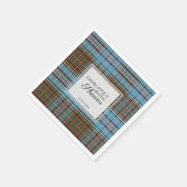 Kariert Clan Anderson Brautparty Tartan Paper Serviette (Ecke)