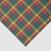 Kariert Clan Buchanan Yellow Green Karo Tartan Seidenpapier (Ausschnitt)
