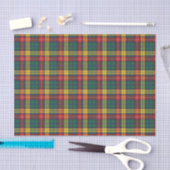 Kariert Clan Buchanan Yellow Green Karo Tartan Seidenpapier (Handwerk)