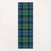 Kariert Clan Campbell Blue Green Black Karo Tartan Yogamatte (Vorderseite)