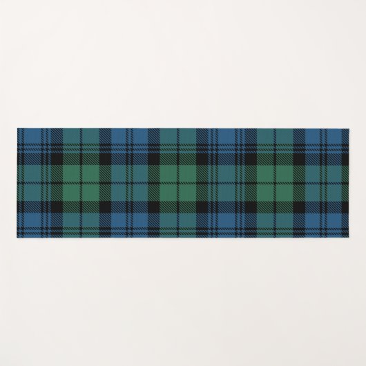 Kariert Clan Campbell Blue Green Black Karo Tartan Yogamatte (Vorderseite (Horizontal))
