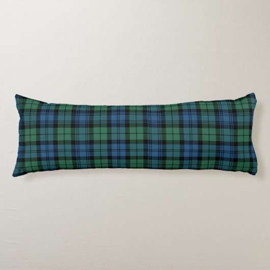 Kariert Clan Campbell Green Blue Karo Tartan Seitenschläferkissen (Vorderseite)