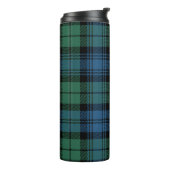 Kariert Clan Campbell Green Blue Karo Tartan Thermosbecher (Nach links gedreht)