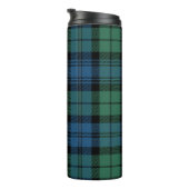 Kariert Clan Campbell Green Blue Karo Tartan Thermosbecher (Nach rechts gedreht)