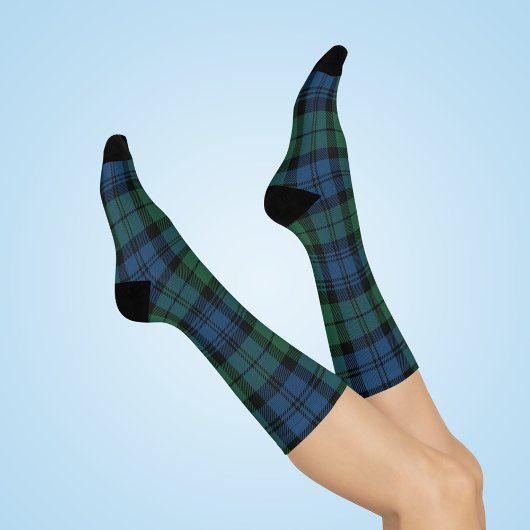 Kariert Clan Campbell Green Rustic Tartan Socken