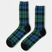 Kariert Clan Campbell Green Rustic Tartan Socken (Linkes Detail)