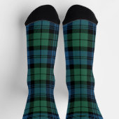 Kariert Clan Campbell Green Rustic Tartan Socken (Oben)
