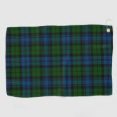 Kariert Clan Campbell Military Blue Green Tartan Golfhandtuch (Horizontal)