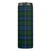 Kariert Clan Campbell Military Tartan Black Green Thermosbecher (Rückseite)