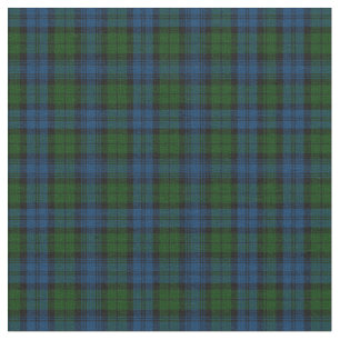Kariert Clan Campbell Military Tartan Green Black Stoff