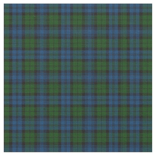 Kariert Clan Campbell Military Tartan Green Black Stoff (Nahaufnahme)