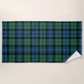 Kariert Clan Campbell Tartan Blue Black Green Karo Strandtuch (Vorderseite)