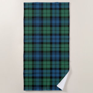 Kariert Clan Campbell Tartan Blue Black Green Karo Strandtuch
