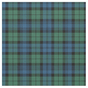 Kariert Clan Campbell Tartan Green Black Blue Karo Stoff