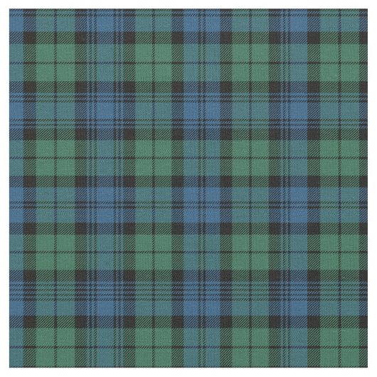 Kariert Clan Campbell Tartan Green Black Blue Karo Stoff (Nahaufnahme)