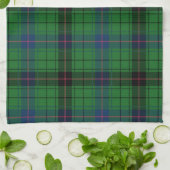 Kariert Clan Davidson Blue Green Black Karo Tartan Geschirrtuch (Gefaltet)
