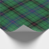 Kariert Clan Davidson Classic Rustic Tartan Geschenkpapier (Ecke)