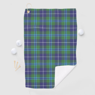 Kariert Clan Douglas Blue Green Karo Tartan Golfhandtuch