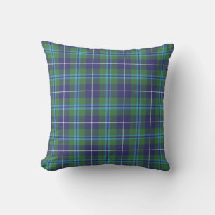 Kariert Clan Douglas Blue Green Karo Tartan Kissen