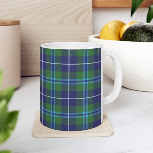 Kariert Clan Douglas Tartan Blue Green Karo Kaffeetasse