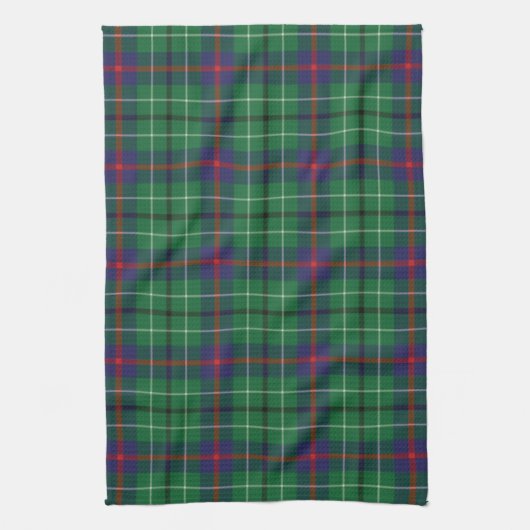 Kariert Clan Duncan Tartan Muster grün Schwarz Geschirrtuch (Vertikal)