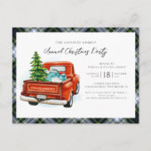 Kariert Clan Gordon Tartan Weihnachtsfeier Einladungspostkarte (Vorderseite)