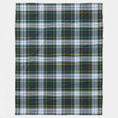 Kariert Clan Gordon Tartan Weiß Grünes Muster Fleecedecke (Vorderseite)