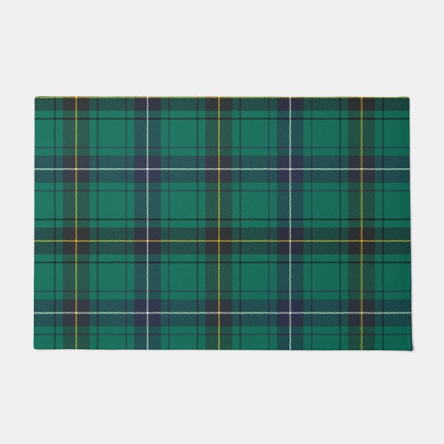 Kariert Clan Henderson Green Karo Tartan Fußmatte (Vorderseite)