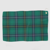 Kariert Clan Henderson Green Karo Tartan Golfhandtuch (Horizontal)