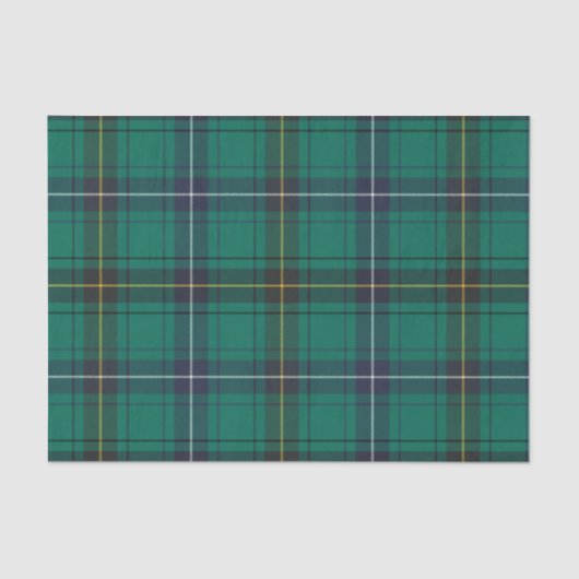 Kariert Clan Henderson Green Karo Tartan Seidenpapier (Vorderseite)