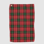 Kariert Clan Kerr Red Green Black Karo Tartan Golfhandtuch (Vorderseite)