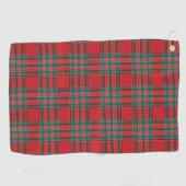Kariert Clan MacBean Red Green Karo Tartan Golfhandtuch (Horizontal)