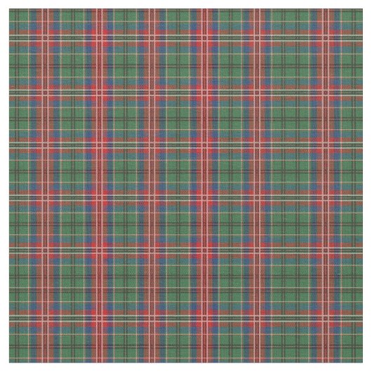 Kariert Clan MacCulloch Tartan Green Red Blue Karo Stoff (Nahaufnahme)