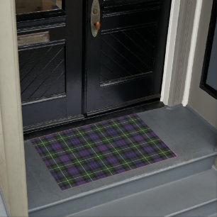 Kariert Clan MacKenzie Green Lila Karo Tartan Fußmatte
