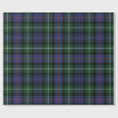 Kariert Clan MacKenzie Green Lila Tartan Geschenkpapier (Flach)